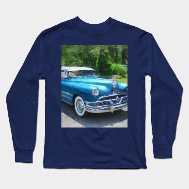 Cars - Blue 1951 Pontiac Long Sleeve T-Shirt by SusanSavad